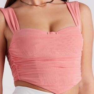 Windsor Who's That Girl Ruched Bustier Pink